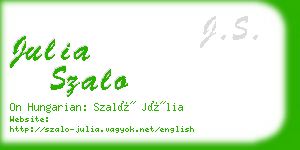 julia szalo business card